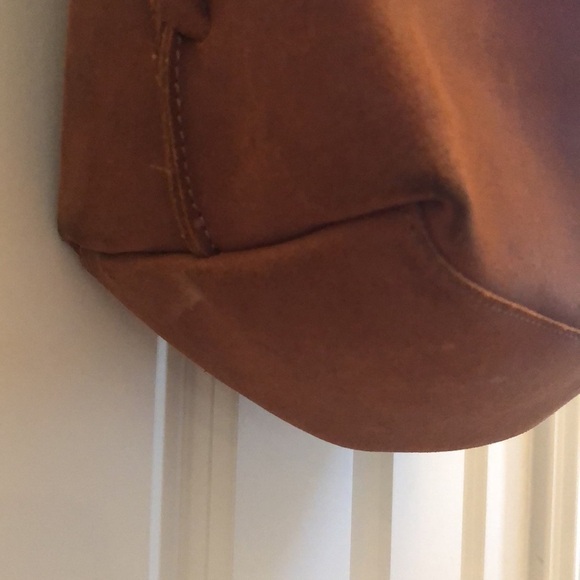 Gianni Notaro Big Slouchy Hobo Bag with Attached Pouch in Whisky Color Suede - Picture 5 of 16